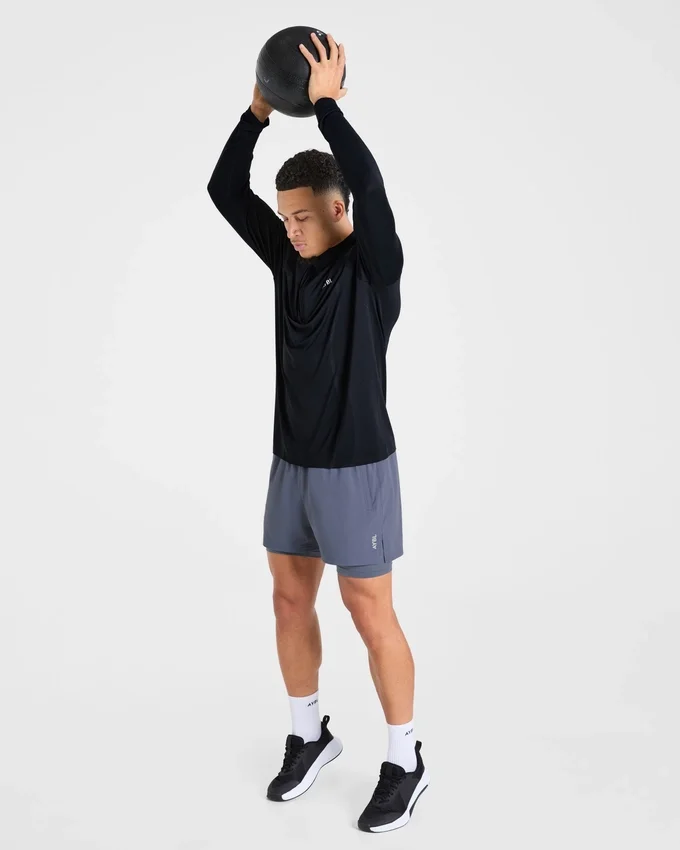 Attain naadloze pullover met halve rits