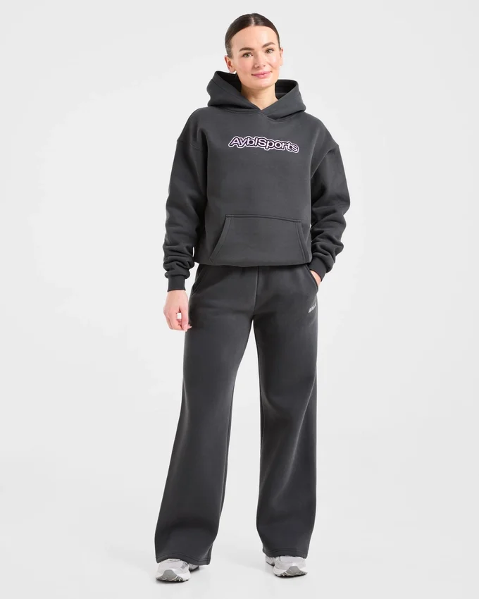 AYBL Sports Outline Oversized Joggingbroek met rechte pijpen