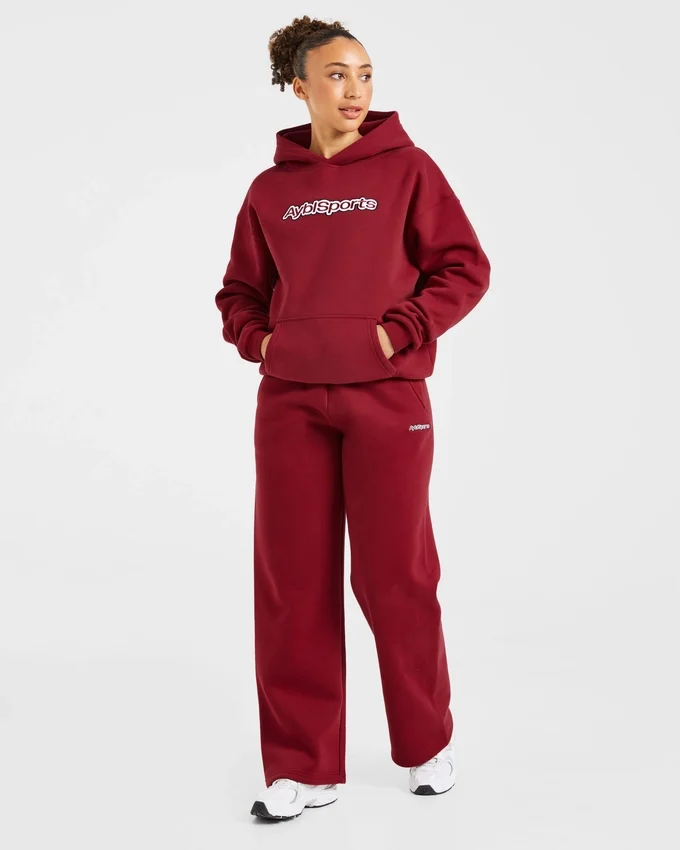 AYBL Sports Outline Oversized Joggingbroek met rechte pijpen