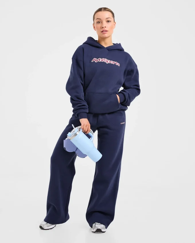 AYBL Sports Outline Oversized Joggingbroek met rechte pijpen