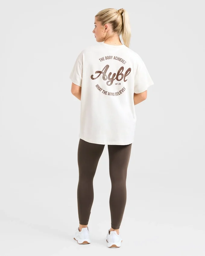 Body Achieve Mind Believe oversized T-shirt