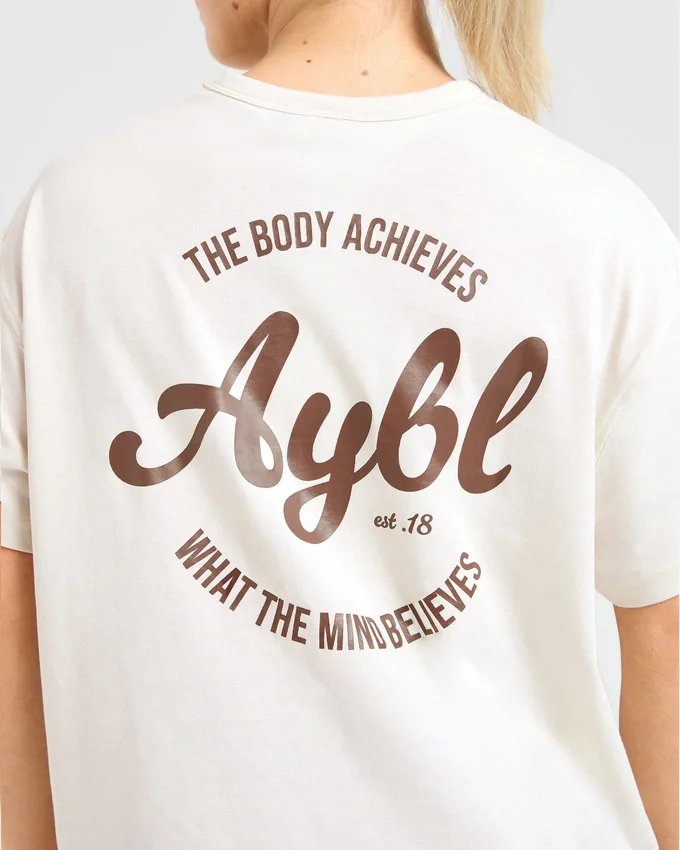 Body Achieve Mind Believe oversized T-shirt
