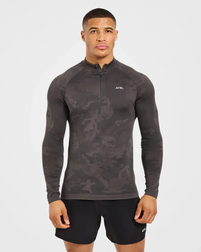 Camo Seamless 1/4 Zip-trui