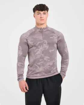Camo Seamless 1/4 Zip-trui
