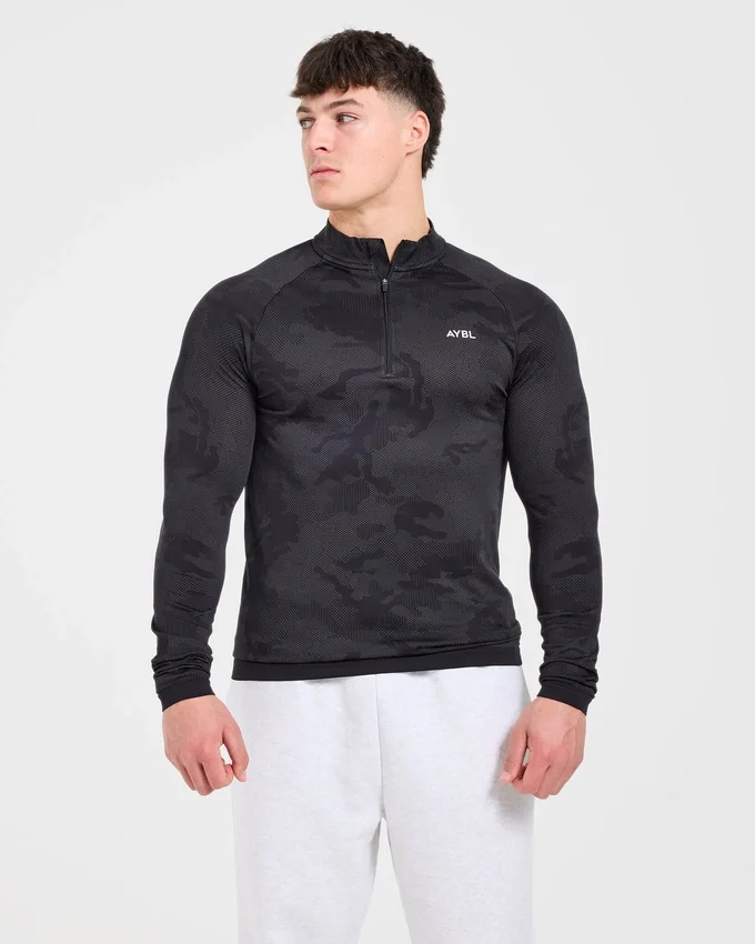 Camo Seamless 1/4 Zip-trui