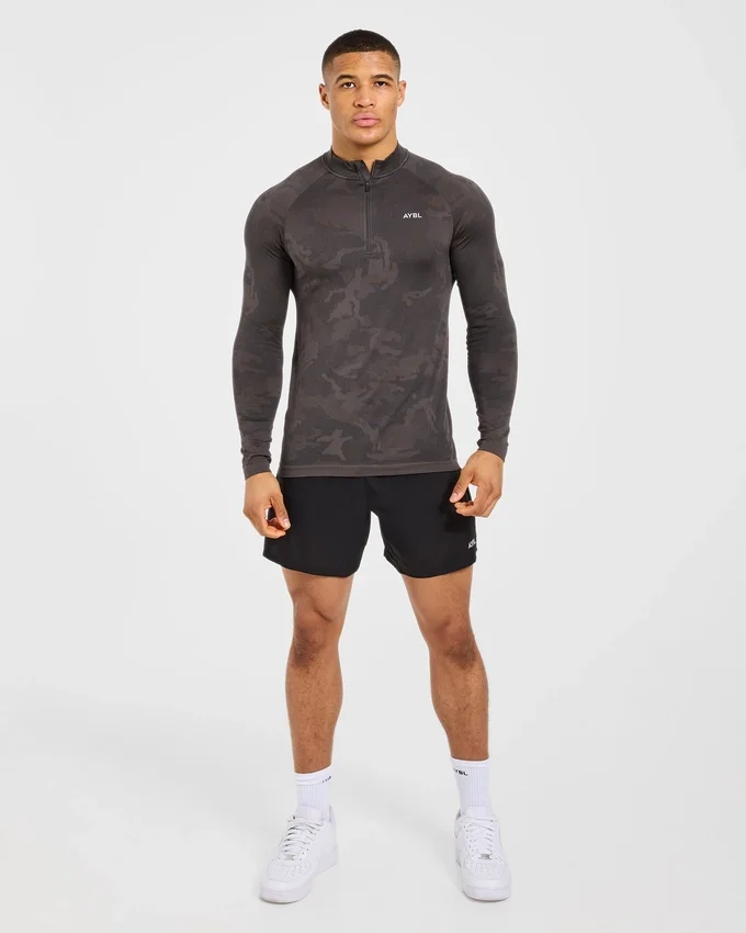Camo Seamless 1/4 Zip-trui