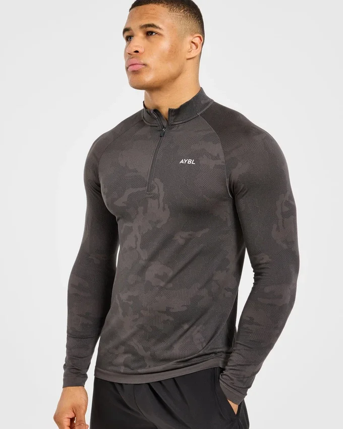Camo Seamless 1/4 Zip-trui