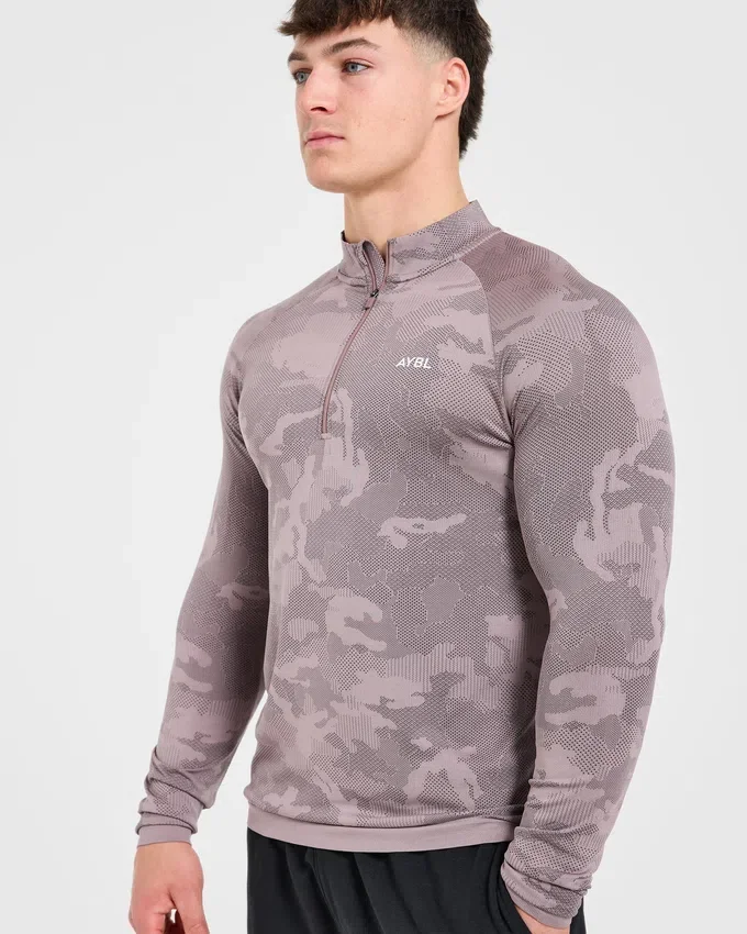 Camo Seamless 1/4 Zip-trui