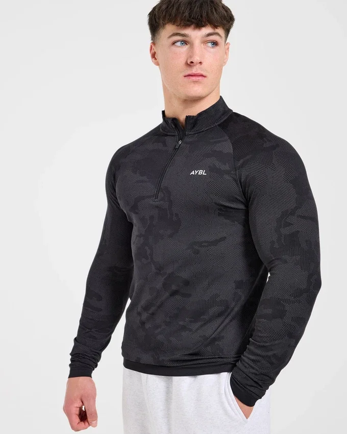 Camo Seamless 1/4 Zip-trui