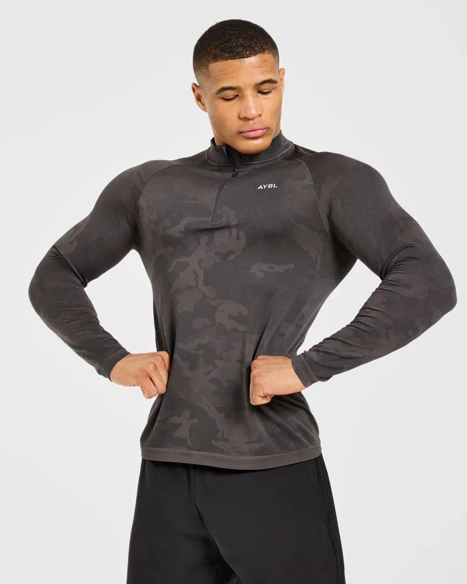 Camo Seamless 1/4 Zip-trui