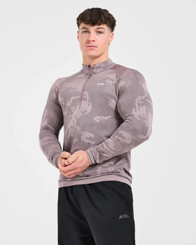 Camo Seamless 1/4 Zip-trui