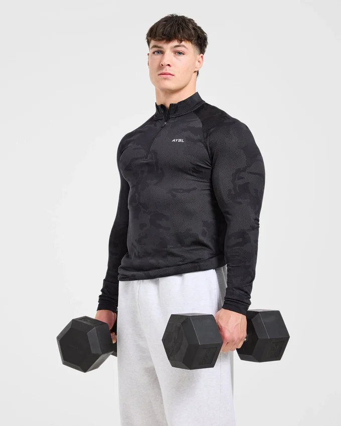 Camo Seamless 1/4 Zip-trui