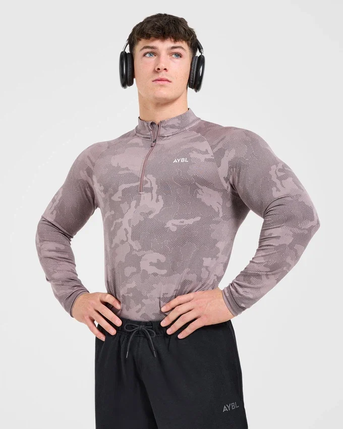 Camo Seamless 1/4 Zip-trui