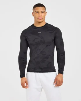 Camo Seamless-T-shirt met lange mouwen