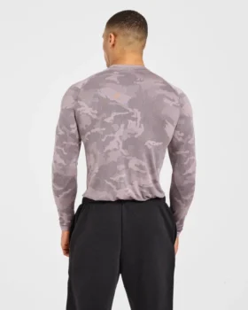 Camo Seamless-T-shirt met lange mouwen