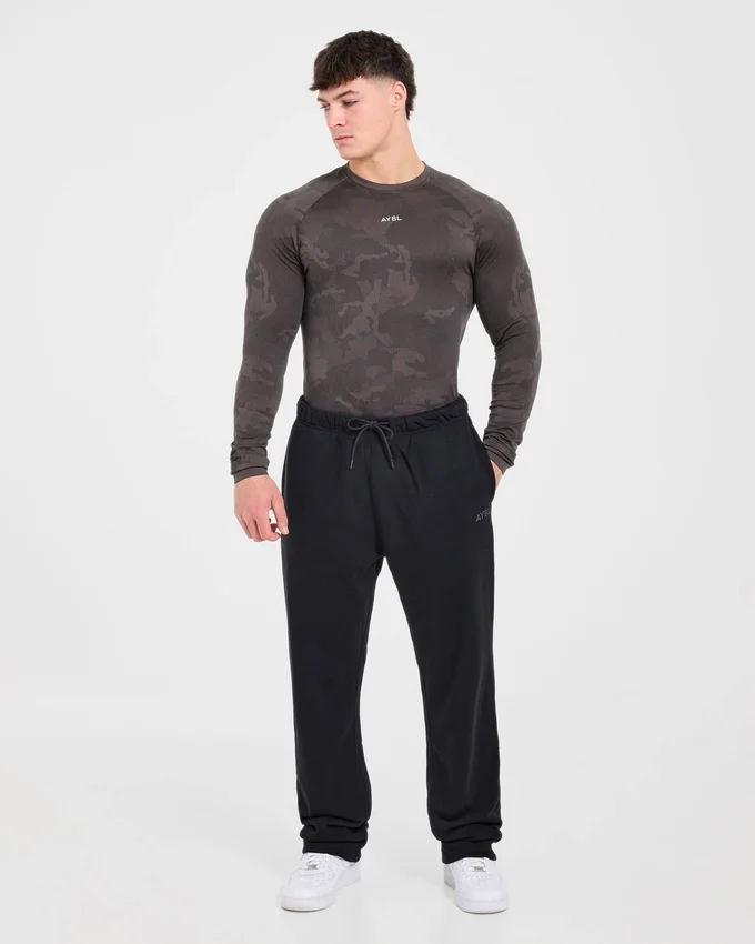 Camo Seamless-T-shirt met lange mouwen