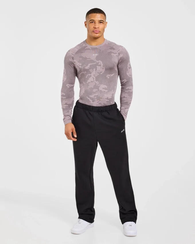 Camo Seamless-T-shirt met lange mouwen
