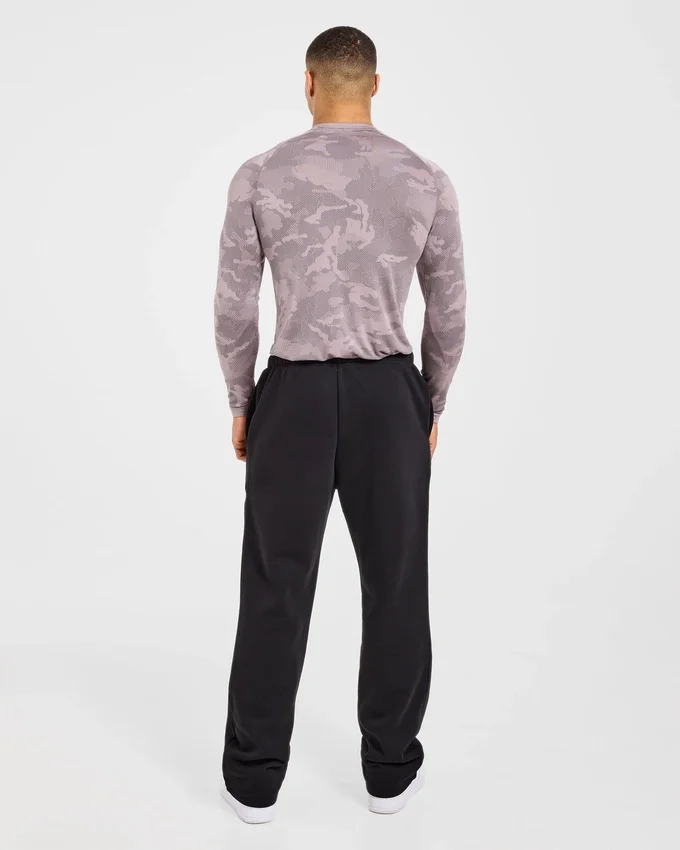Camo Seamless-T-shirt met lange mouwen