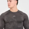 Camo Seamless-T-shirt met lange mouwen