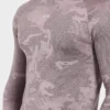 Camo Seamless-T-shirt met lange mouwen