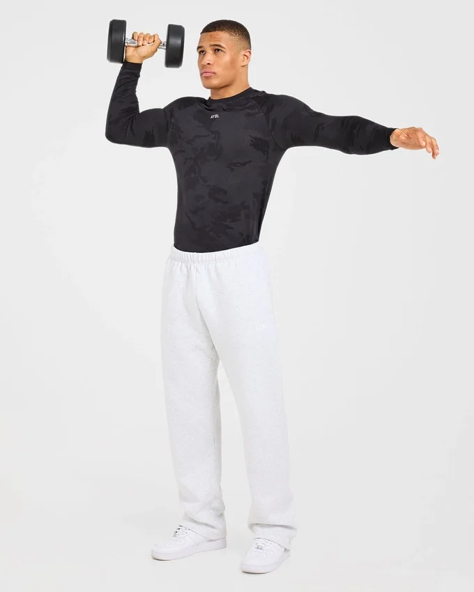 Camo Seamless-T-shirt met lange mouwen