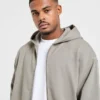 Craft oversized hoodie met rits