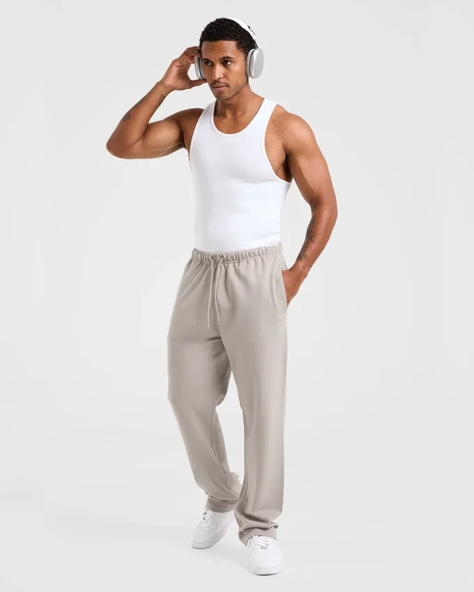 Craft oversized Joggingbroek met rechte pijpen