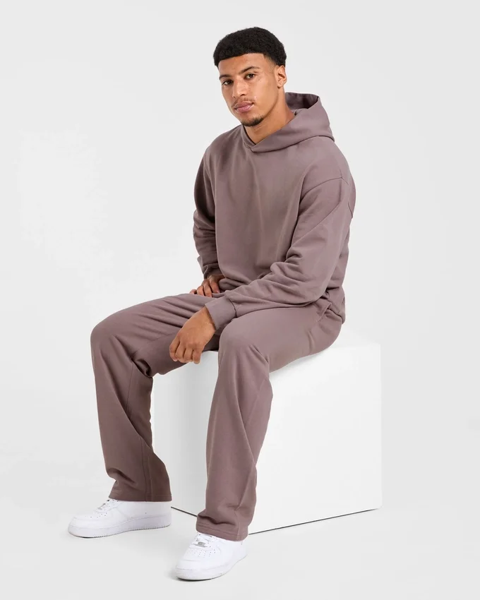Craft oversized Joggingbroek met rechte pijpen