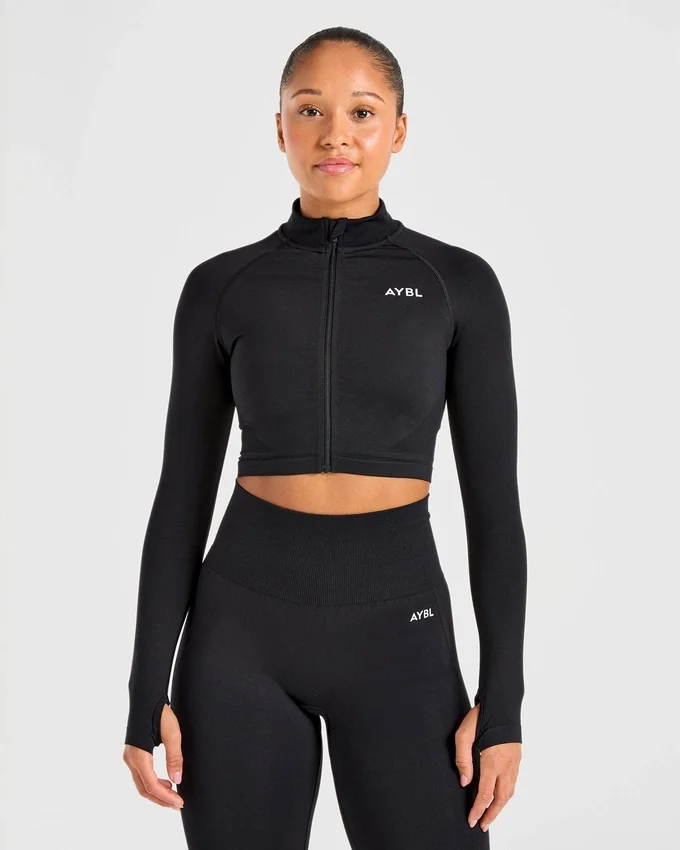 Empower naadloos cropped jack met rits