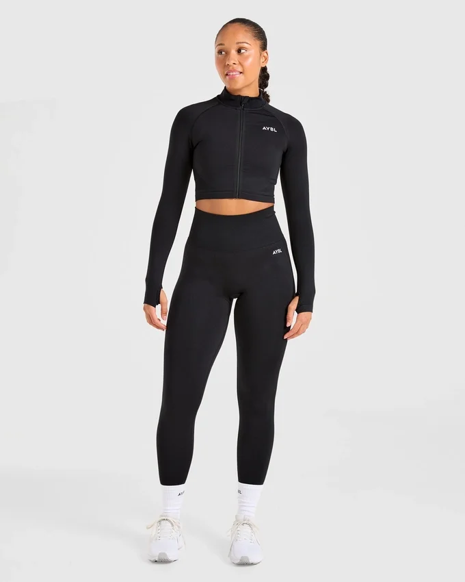 Empower naadloos cropped jack met rits