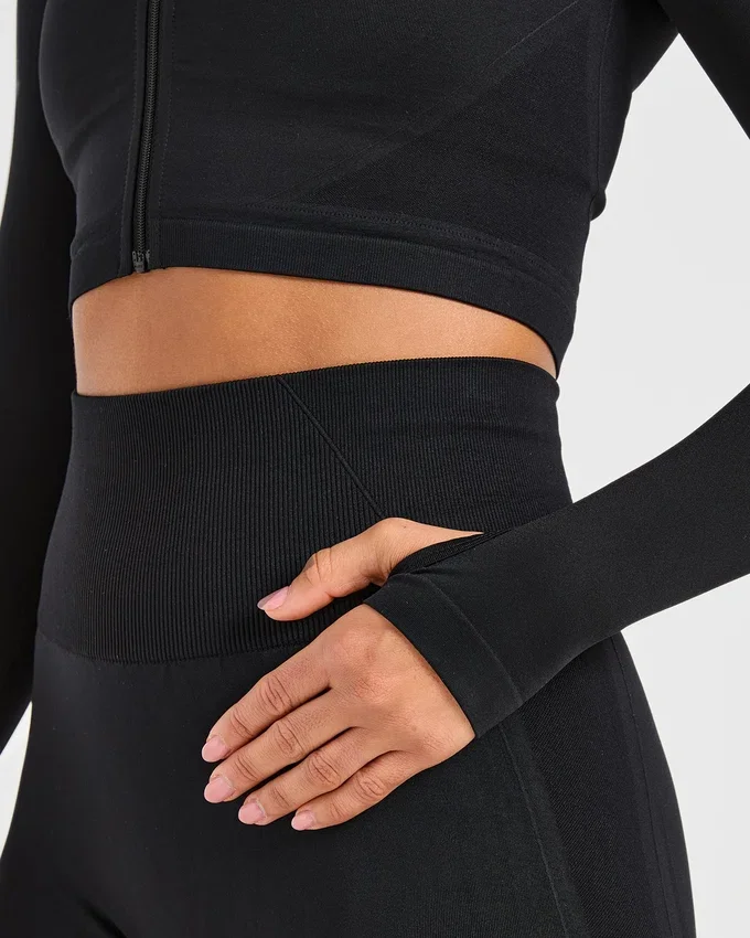 Empower naadloos cropped jack met rits