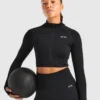 Empower naadloos cropped jack met rits