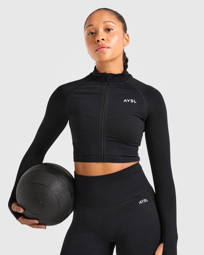 Empower naadloos cropped jack met rits