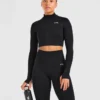 Empower naadloos cropped jack met rits