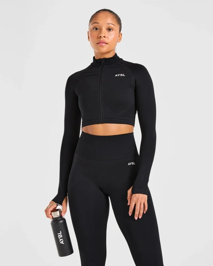 Empower naadloos cropped jack met rits