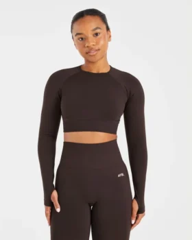 Empower naadloze crop top met lange mouwen