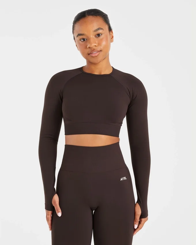 Empower naadloze crop top met lange mouwen