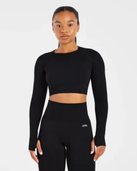 Empower naadloze crop top met lange mouwen