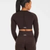 Empower naadloze crop top met lange mouwen
