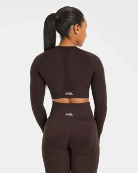 Empower naadloze crop top met lange mouwen