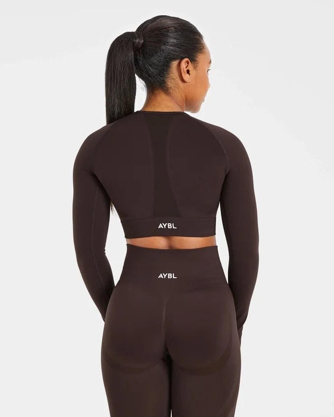 Empower naadloze crop top met lange mouwen