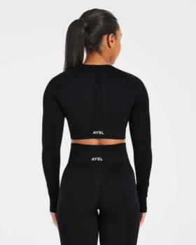Empower naadloze crop top met lange mouwen