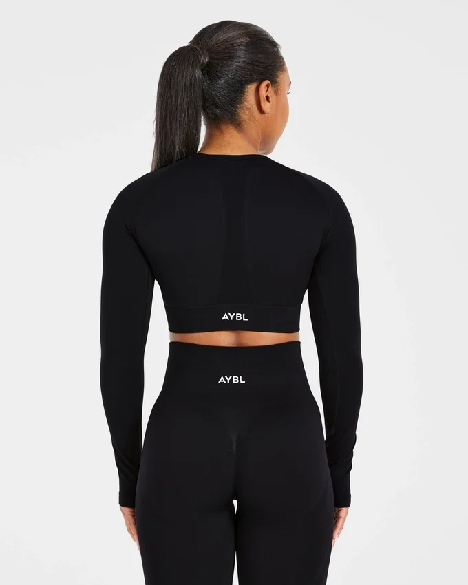 Empower naadloze crop top met lange mouwen