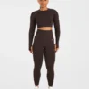 Empower naadloze crop top met lange mouwen