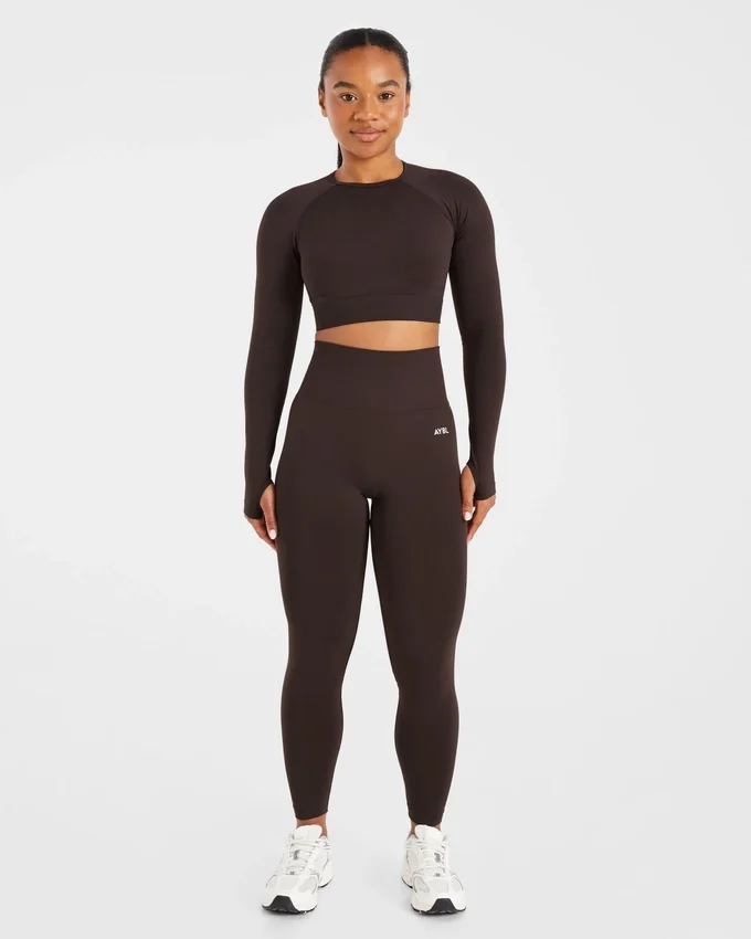 Empower naadloze crop top met lange mouwen