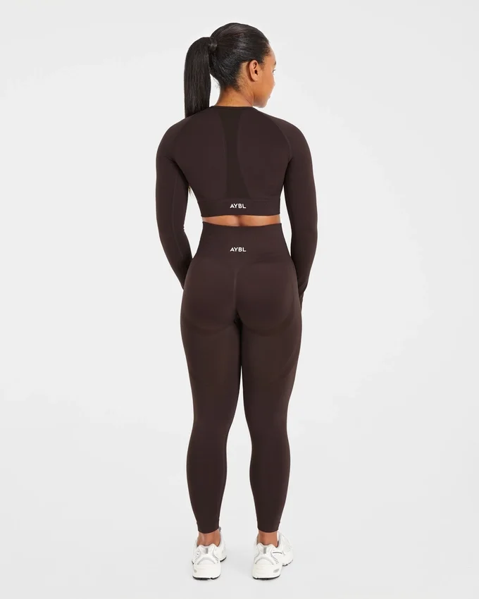 Empower naadloze crop top met lange mouwen