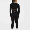 Empower naadloze crop top met lange mouwen