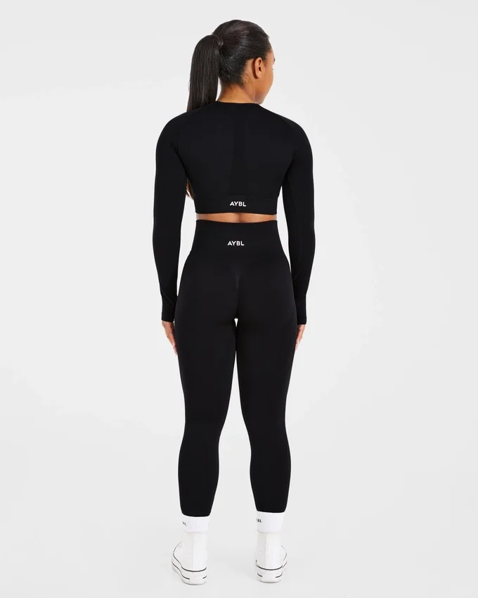 Empower naadloze crop top met lange mouwen