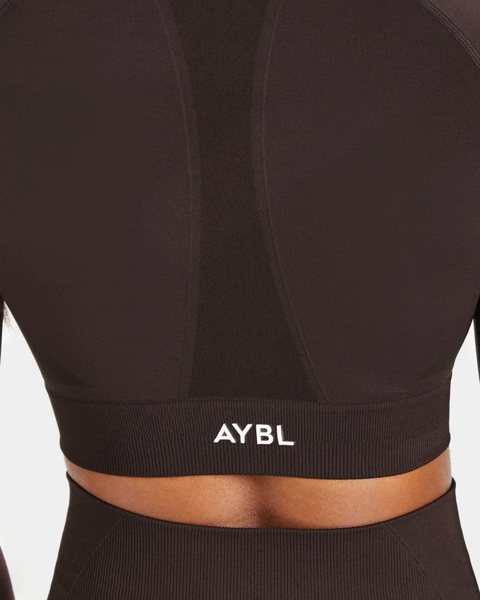 Empower naadloze crop top met lange mouwen
