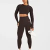 Empower naadloze crop top met lange mouwen